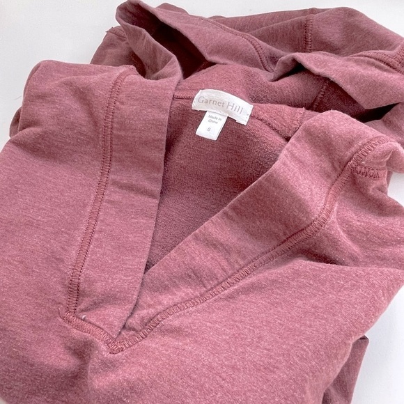 Garnet Hill Women's Dusty Red Favorite High-Low Hoodie Size Small - Picture 2 of 9